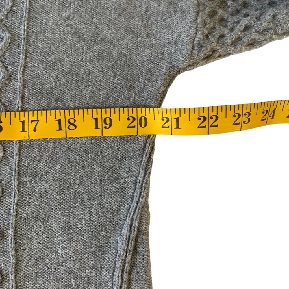 Banana Republic Women's Cable Knit Wool Blend Sweater Gray Size Small Petite - Picture 9 of 9